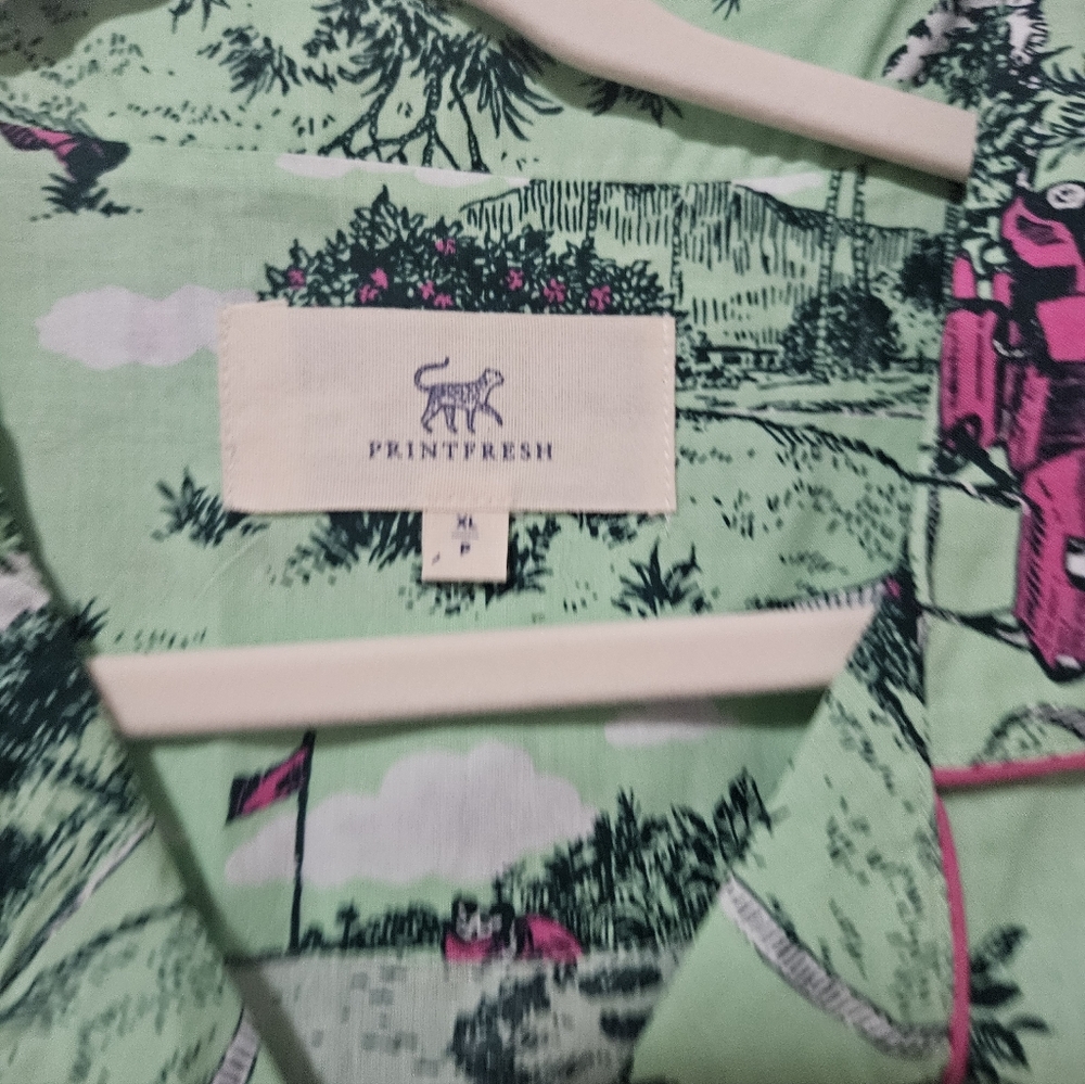 Printfresh Golf Toile Pajamas NWT XL Petite - Picture 3 of 5